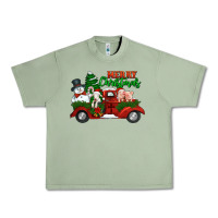 Oil Green merry christmas snowman and farm animals truck Urban Heavy Tee - Jasminsmagicworld