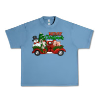 Pebble Blue merry christmas snowman and farm animals truck Urban Heavy Tee - Jasminsmagicworld