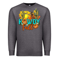 Charcoal Heather Howdy Fall Premium Sweatshirt - texasbilliewilder