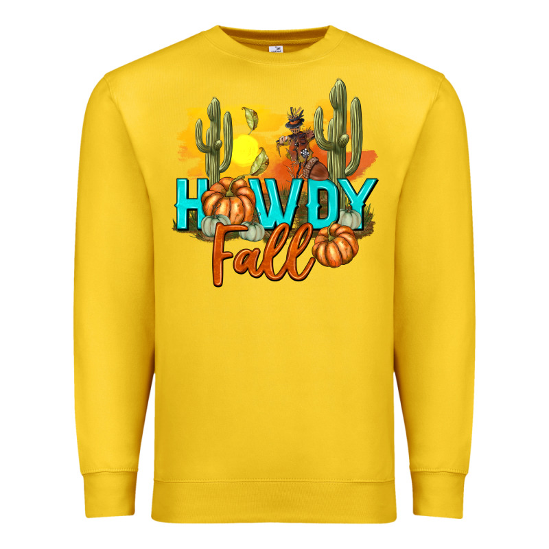 Howdy Fall Premium Sweatshirt by texasbilliewilder | Teevron
