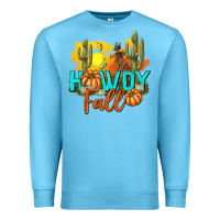 Ocean Blue Howdy Fall Premium Sweatshirt - texasbilliewilder