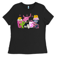 Black neon western coffee cups Ladies Tee - Zillion Design Studio