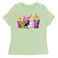 Matcha neon western coffee cups Ladies Tee - Zillion Design Studio