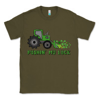 Army Green pushin' my luck Classic Tee - MaliasSmallBusiness