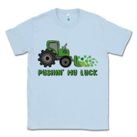 Dusty Blue pushin' my luck Classic Tee - MaliasSmallBusiness
