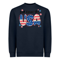 Navy god bless america Heavyweight Sweatshirt - MaliasSmallBusiness