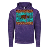 Cloud Purple bison leopard gemstone Vintage Hoodie - Artiststas
