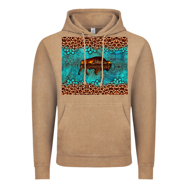 Bison Leopard Gemstone Vintage Hoodie by Artiststas | Teevron
