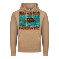 Vintage Coffee bison leopard gemstone Vintage Hoodie - Artiststas