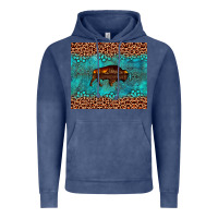 Vintage Denim bison leopard gemstone Vintage Hoodie - Artiststas