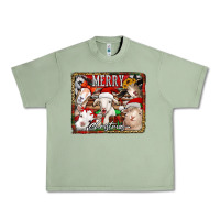 Oil Green merry christmas goats Urban Heavy Tee - Jasminsmagicworld