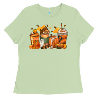 Matcha pumpkin spice latte coffee cups Ladies Tee - Zillion Design Studio