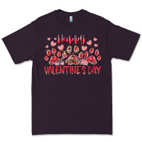 Plum happy valentines day dog pet Premium Tee - RacoonDesign