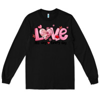 Black love all day every day Long Sleeve Tee - MaliasSmallBusiness