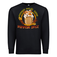 Black Mommy Needs Some Pumpkin Spice Premium Sweatshirt - texasbilliewilder