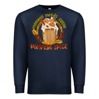 Navy Mommy Needs Some Pumpkin Spice Premium Sweatshirt - texasbilliewilder