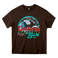 Chocolate Brown beach bum Heavy Core Tee - SublimationCraftShop