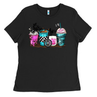 Black motocross coffee cups Ladies Tee - Zillion Design Studio
