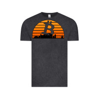 Vintage Black bitcoin new orleans retro sunset Vintage Tee - Jasminsmagicworld
