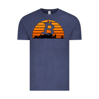 Vintage Denim bitcoin new orleans retro sunset Vintage Tee - Jasminsmagicworld