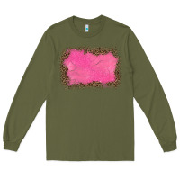 Army Green gemstone pink leopard background Long Sleeve Tee - JahusDesignShop