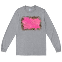Heather Grey gemstone pink leopard background Long Sleeve Tee - JahusDesignShop