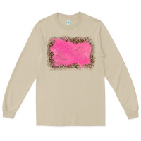 Mushroom gemstone pink leopard background Long Sleeve Tee - JahusDesignShop