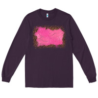 Plum gemstone pink leopard background Long Sleeve Tee - JahusDesignShop