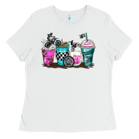 White motocross coffee cups Ladies Tee - Zillion Design Studio