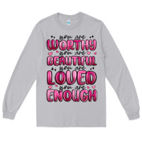 Moon Dust you are worthy you are beautiful Long Sleeve Tee - MaliasSmallBusiness