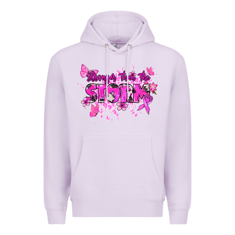 Stronger Than The Storm Cancer Awareness Premium Hoodie by HowdyJamesFarm | Teevron