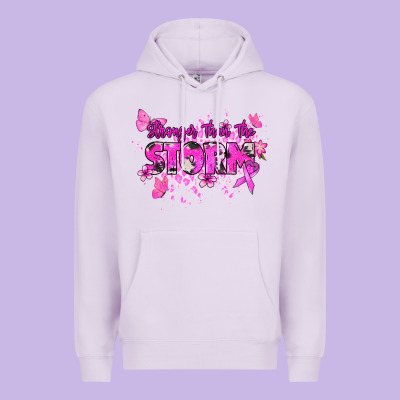 Stronger Than The Storm Cancer Awareness Premium Hoodie Designed By Howdyjamesfarm
