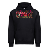 Black Pucker Up Cowboy Valentine's Day Urban Hoodie - FaDigitalArtStudio