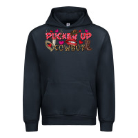 Navy Pucker Up Cowboy Valentine's Day Urban Hoodie - FaDigitalArtStudio