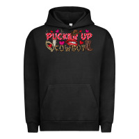 Pigment Black Pucker Up Cowboy Valentine's Day Urban Hoodie - FaDigitalArtStudio