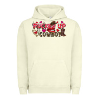 Pigment Pistachio Pucker Up Cowboy Valentine's Day Urban Hoodie - FaDigitalArtStudio