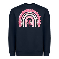 Navy breast cancer  rainbow Heavyweight Sweatshirt - MaliasSmallBusiness