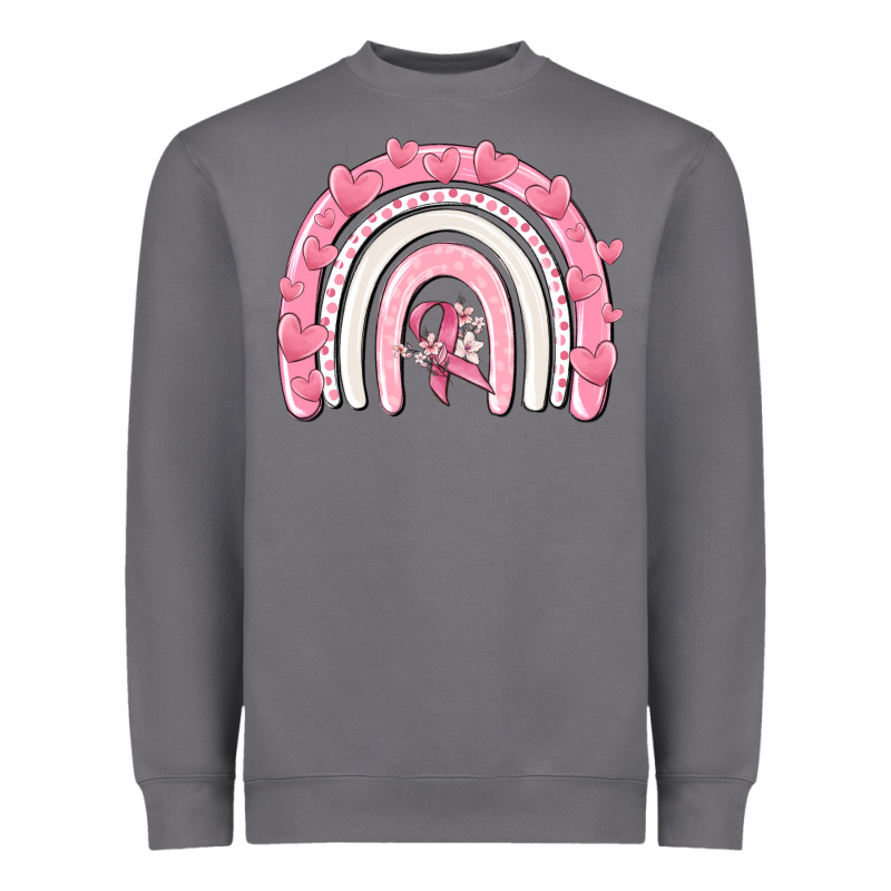 Breast Cancer  Rainbow Heavyweight Sweatshirt by MaliasSmallBusiness | Teevron
