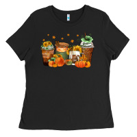 Black fall coffee cups Ladies Tee - Zillion Design Studio