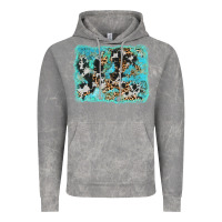 Cloud Rock turquoise cowhide leopard background Vintage Hoodie - AdoDesignShop