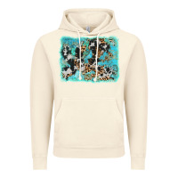 Vintage Artic turquoise cowhide leopard background Vintage Hoodie - AdoDesignShop