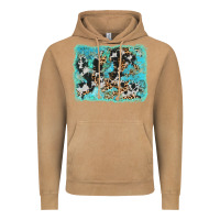 Vintage Camel turquoise cowhide leopard background Vintage Hoodie - AdoDesignShop