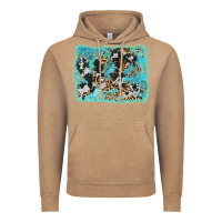 Vintage Coffee turquoise cowhide leopard background Vintage Hoodie - AdoDesignShop
