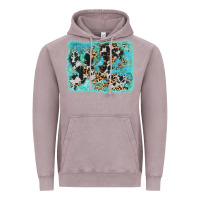 Vintage Zinc turquoise cowhide leopard background Vintage Hoodie - AdoDesignShop