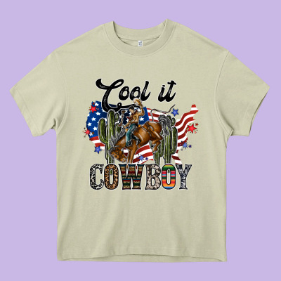 Cool It Cowboy Heavy Core Tee Designed By Sublimationcraftshop