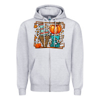 Heather Grey Fall Autumn Leopard Love Pumpkin Zipper Hoodie - LillyAllenDesigns