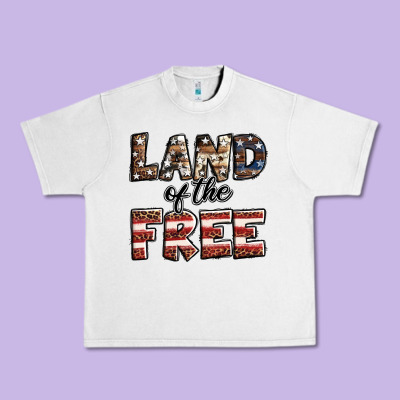 Land Of The Free America Western Pattern Urban Heavy Tee Designed By Jasminsmagicworld