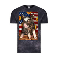 Cloud Black Western American Pig Vintage Tee - LillyAllenDesigns