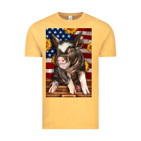 Vintage Mustard Western American Pig Vintage Tee - LillyAllenDesigns