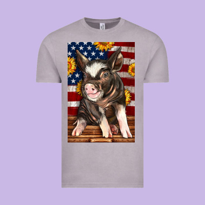 Western American Pig Vintage Tee Designed By Lillyallendesigns